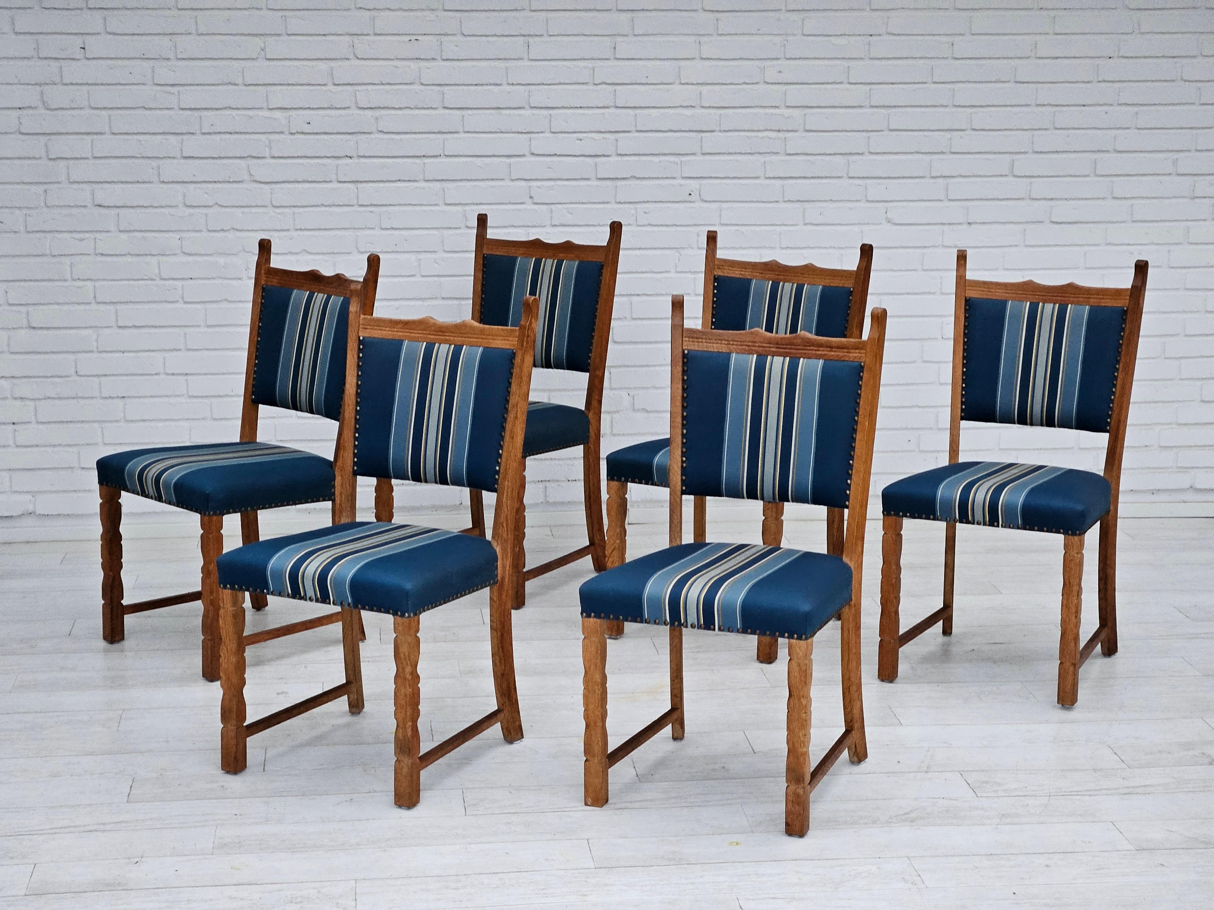 Scandinavian Modern 1970s, set of Danish dinning chairs, original good condition. For Sale