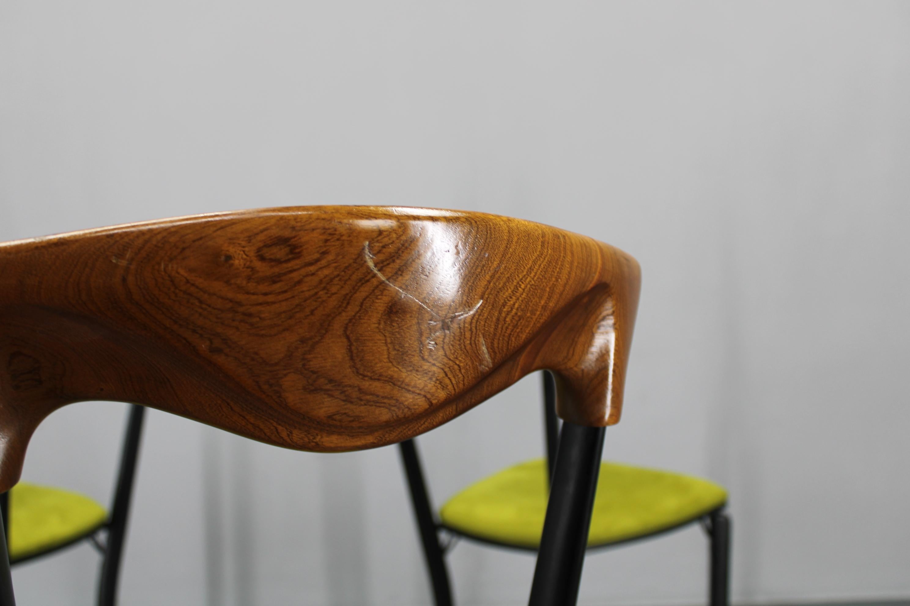 1970 Ensemble de huit chaises de salle à manger Charme par Fasem, Italie en vente 8