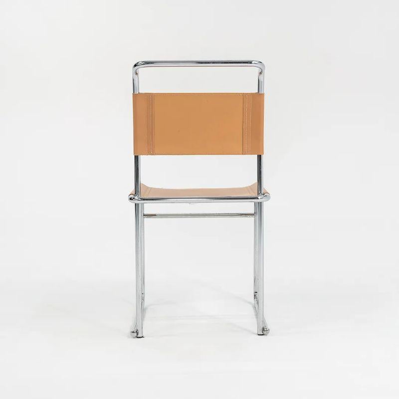 Ensemble de huit chaises de salle à manger Marcel Breuer modèle B5 en cuir brun clair des années 1970 en vente 5