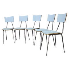 1970s Set of Five Dining Chairs, Italy