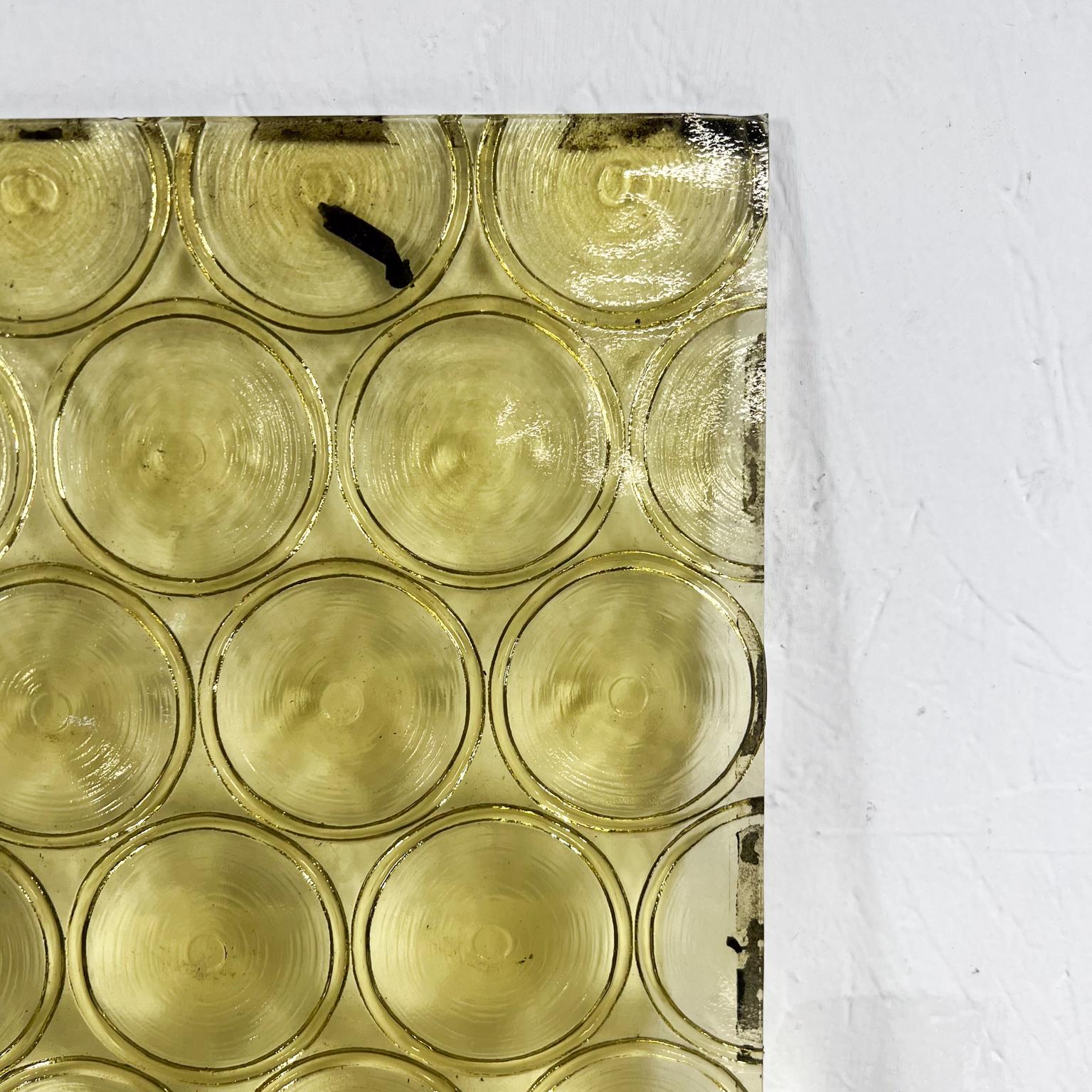 Mid-Century Modern Ensemble de cinq panneaux de verre ambrés vintage des années 1970 - Art optique moderne en vente