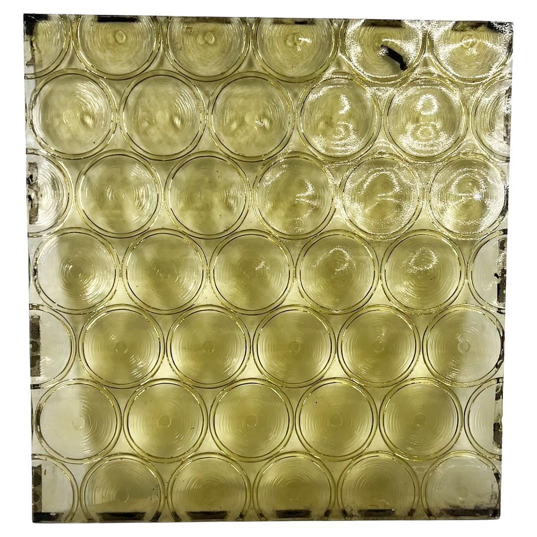 Ensemble de cinq panneaux de verre ambrés vintage des années 1970 - Art optique moderne en vente