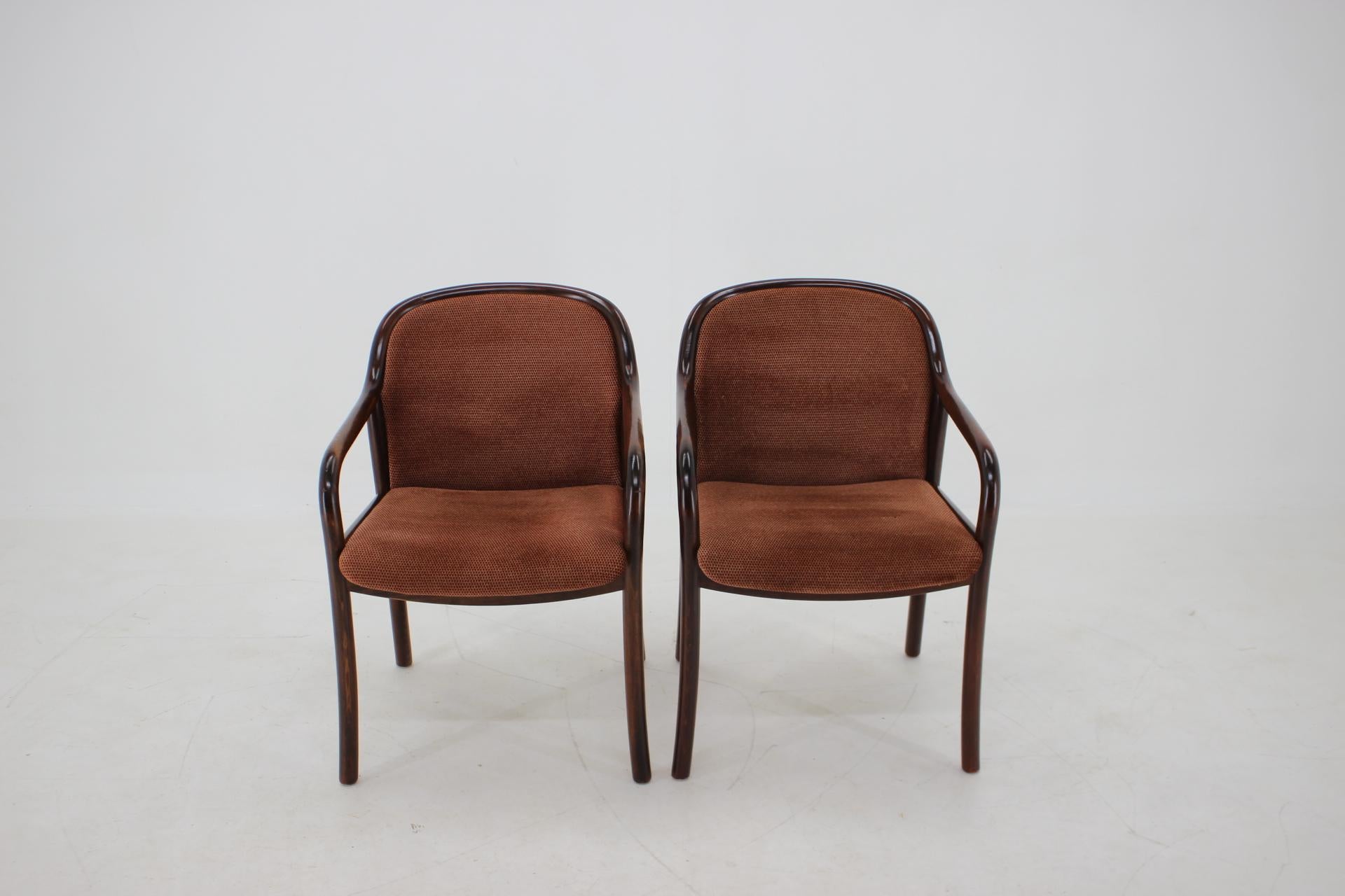 Late 20th Century 1970s Set of Four Bentwood Armchairs, Germany
