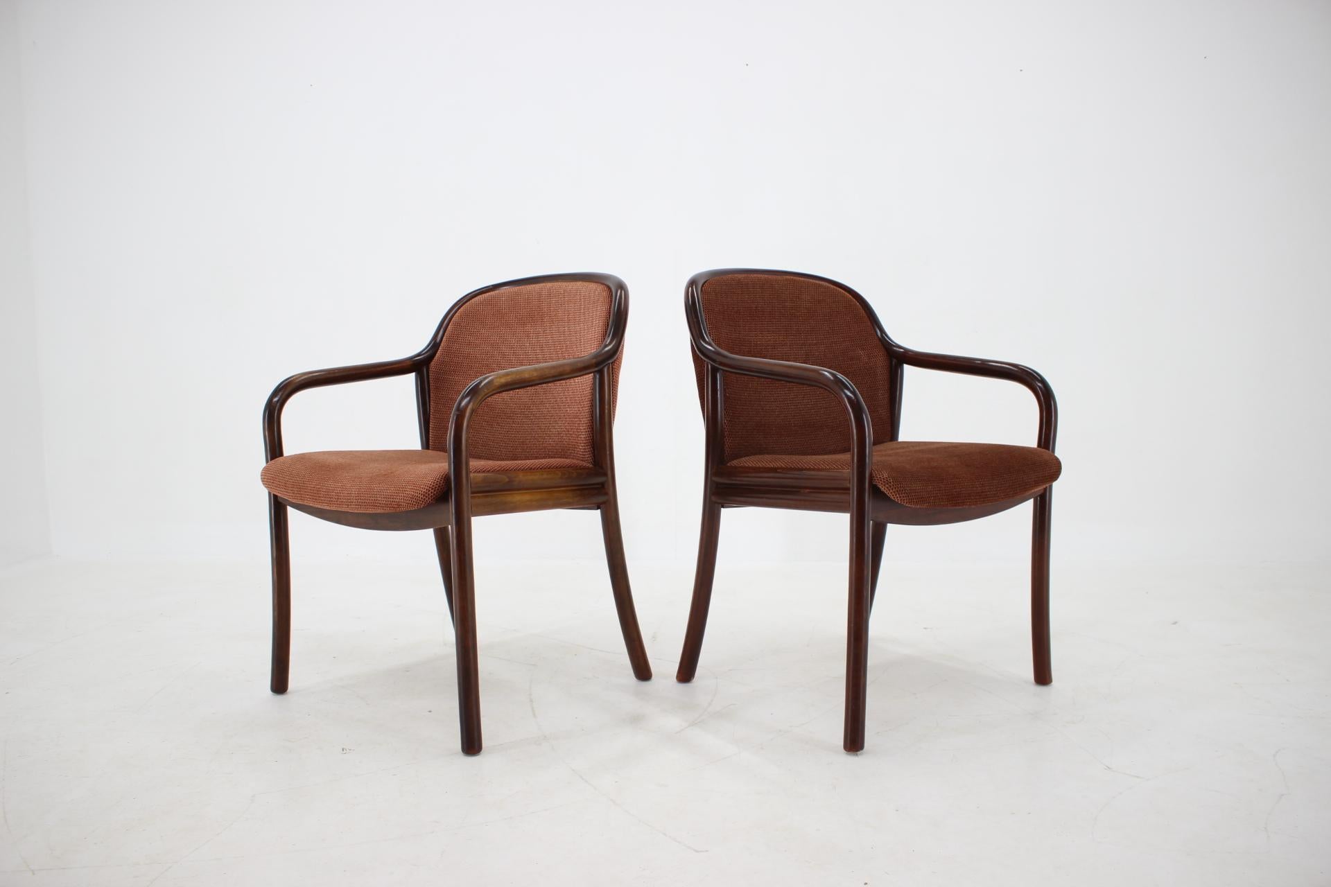Upholstery 1970s Set of Four Bentwood Armchairs, Germany
