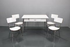 1970s Set of Four Dining Chairs and Table , Italy