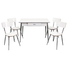 1970s Set of Four Dining Chairs and Table , Italy