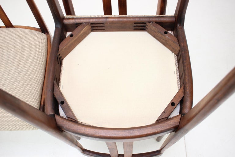 1970s Set of Four Dining Chairs by Drevotvar, Czechoslovakia For Sale 5