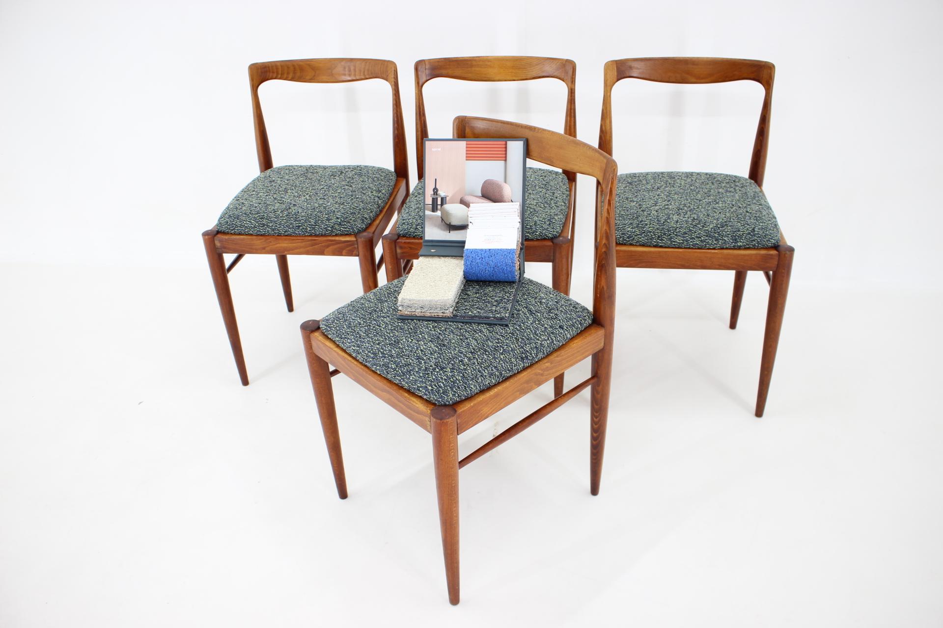 1970s Set of Four Dining Chairs by Drevotvar Jablone, Czechoslovakia For Sale 4