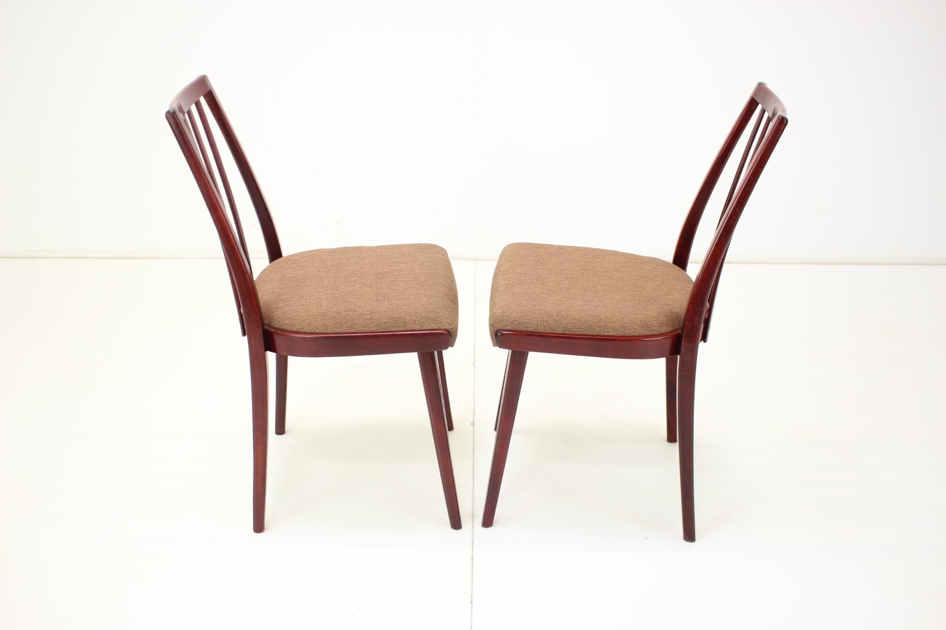 Fabric 1970s Set of Four Dining Chairs by Jitona, Czechoslovakia For Sale