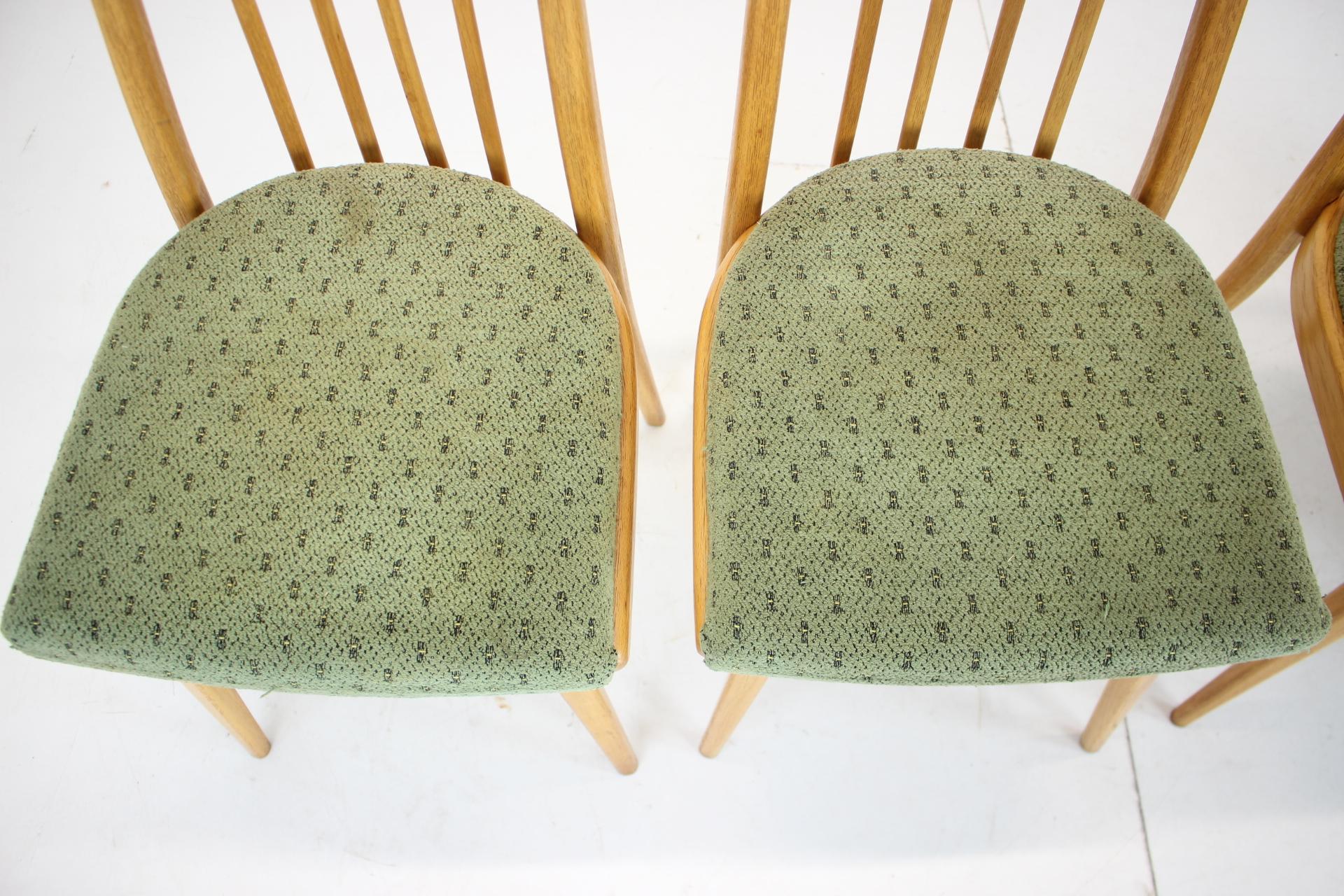1970s Set of Four Dining Chairs by Ton, Czechoslovakia In Good Condition For Sale In Praha, CZ