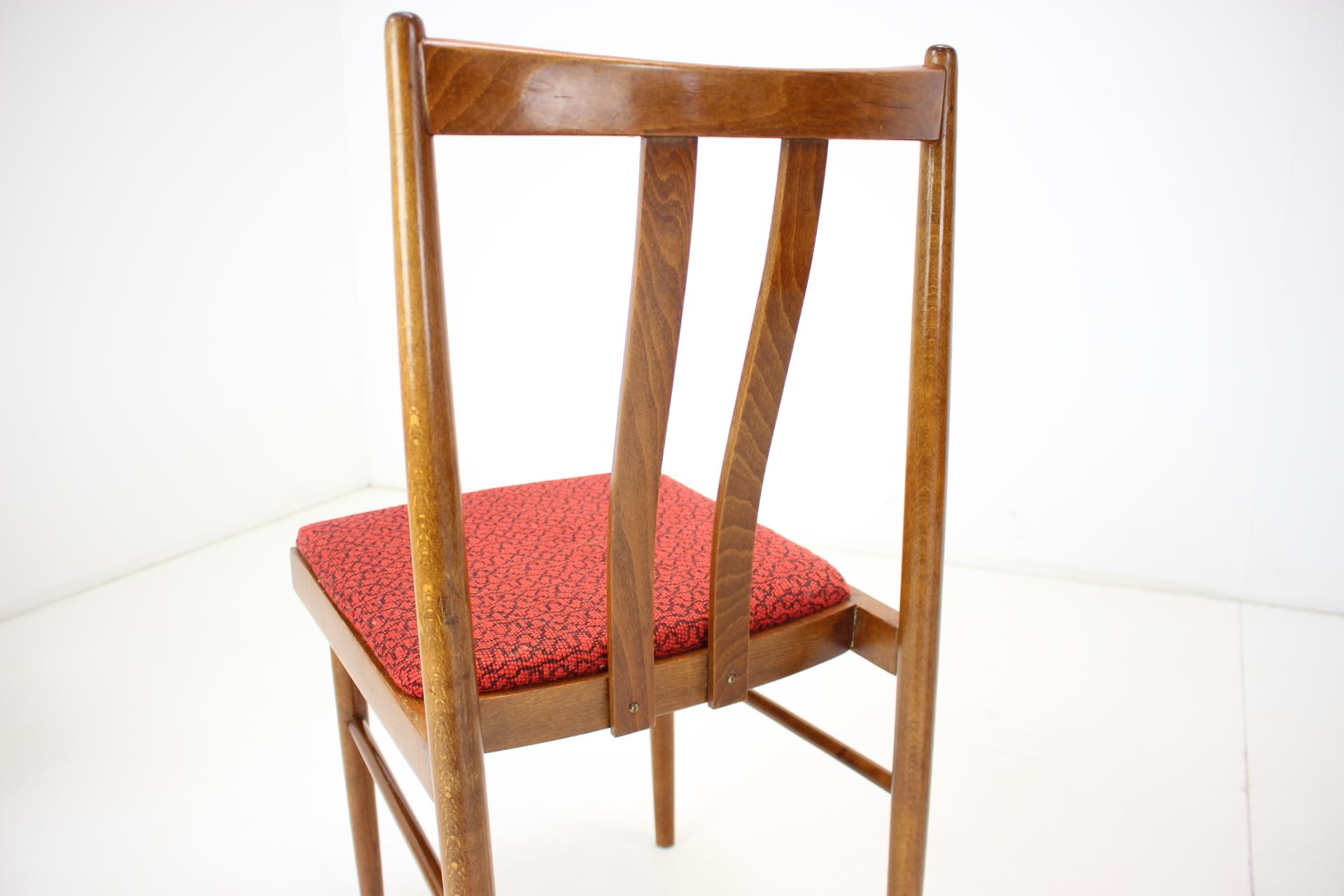 1970s Set of Four Dining Chairs, Czechoslovakia For Sale 5