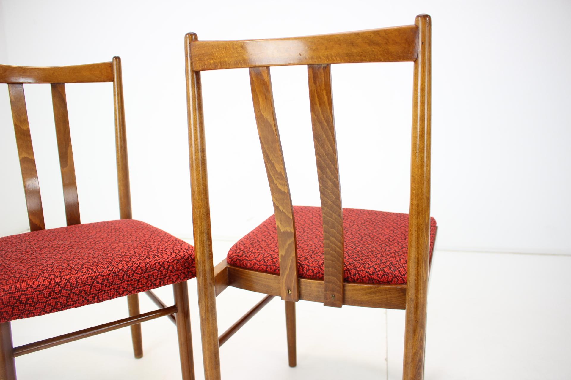 1970s Set of Four Dining Chairs, Czechoslovakia For Sale 6