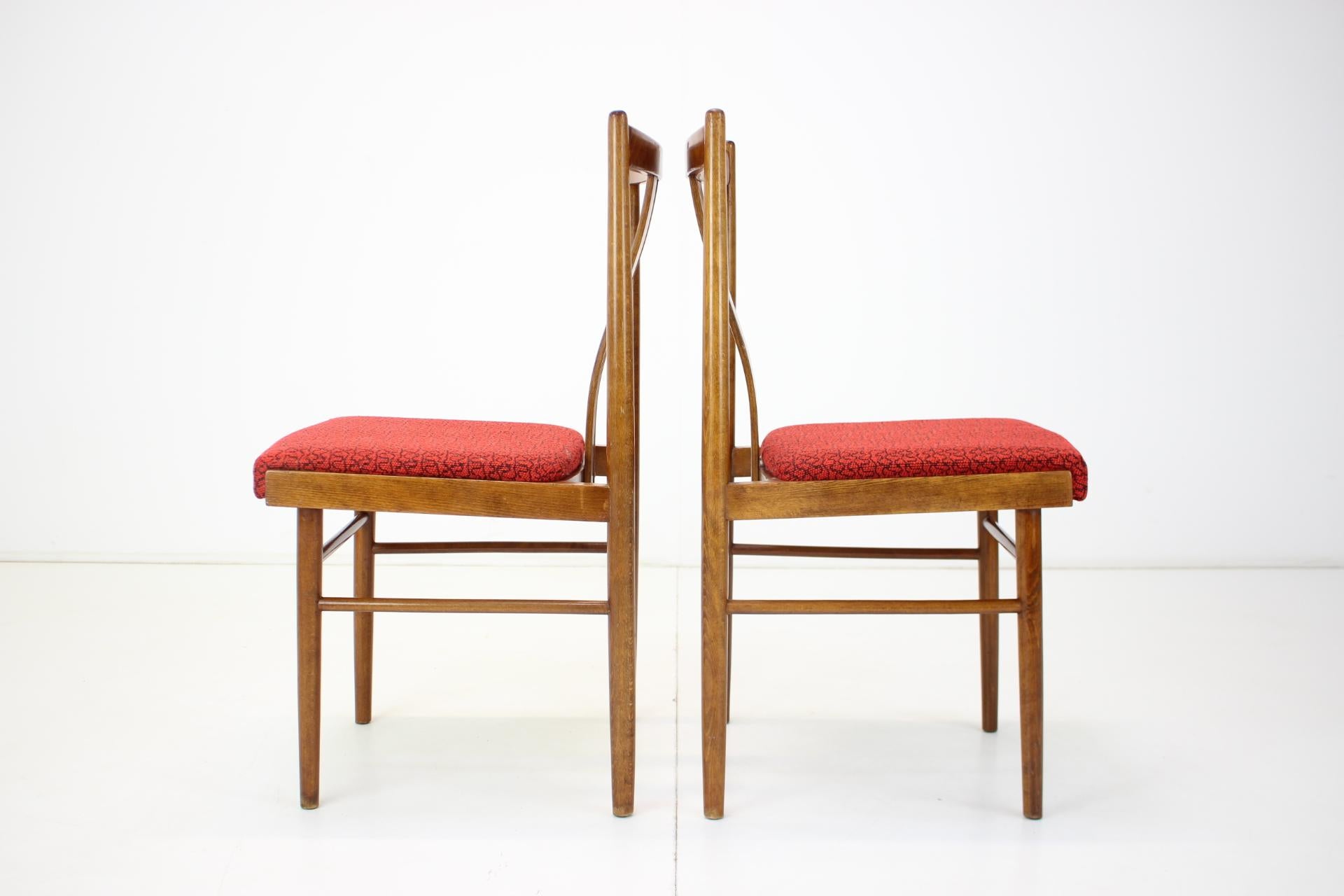 Late 20th Century 1970s Set of Four Dining Chairs, Czechoslovakia For Sale