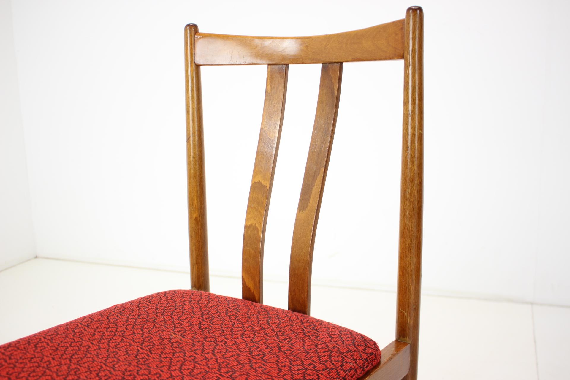 1970s Set of Four Dining Chairs, Czechoslovakia For Sale 3