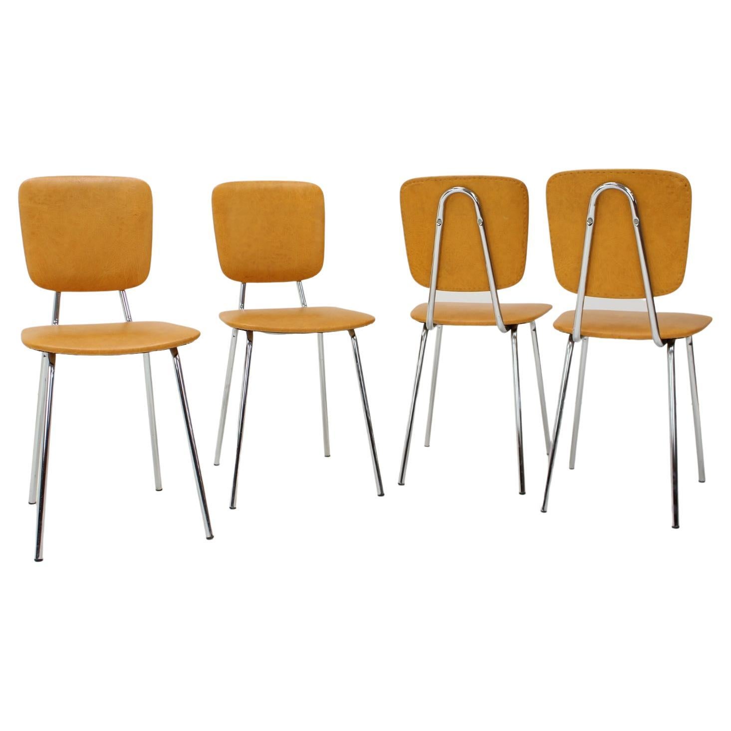 1970s Set of Four Dining Chairs, Czechoslovakia