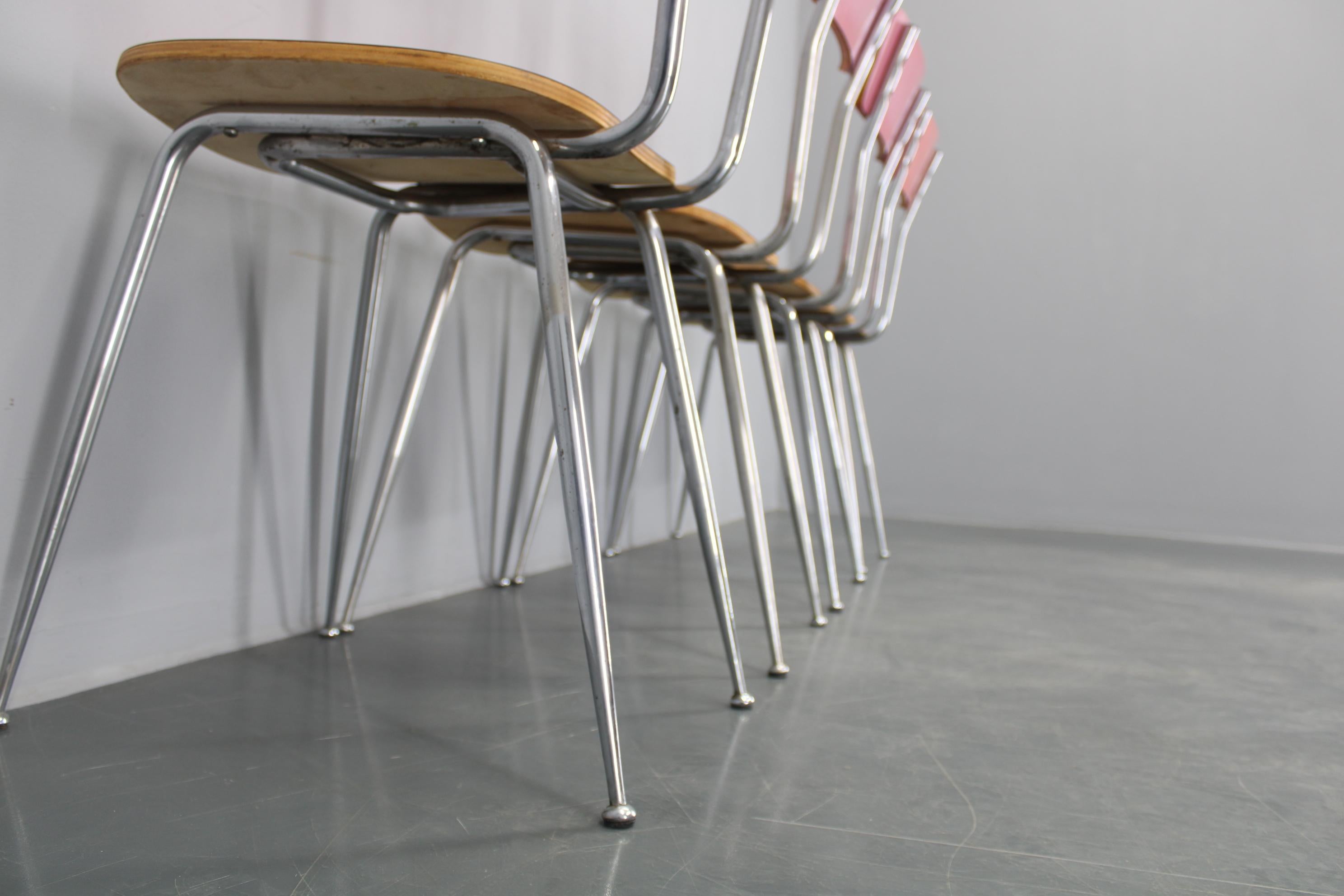 1970s Set of Four Dining Chairs , Italy 4