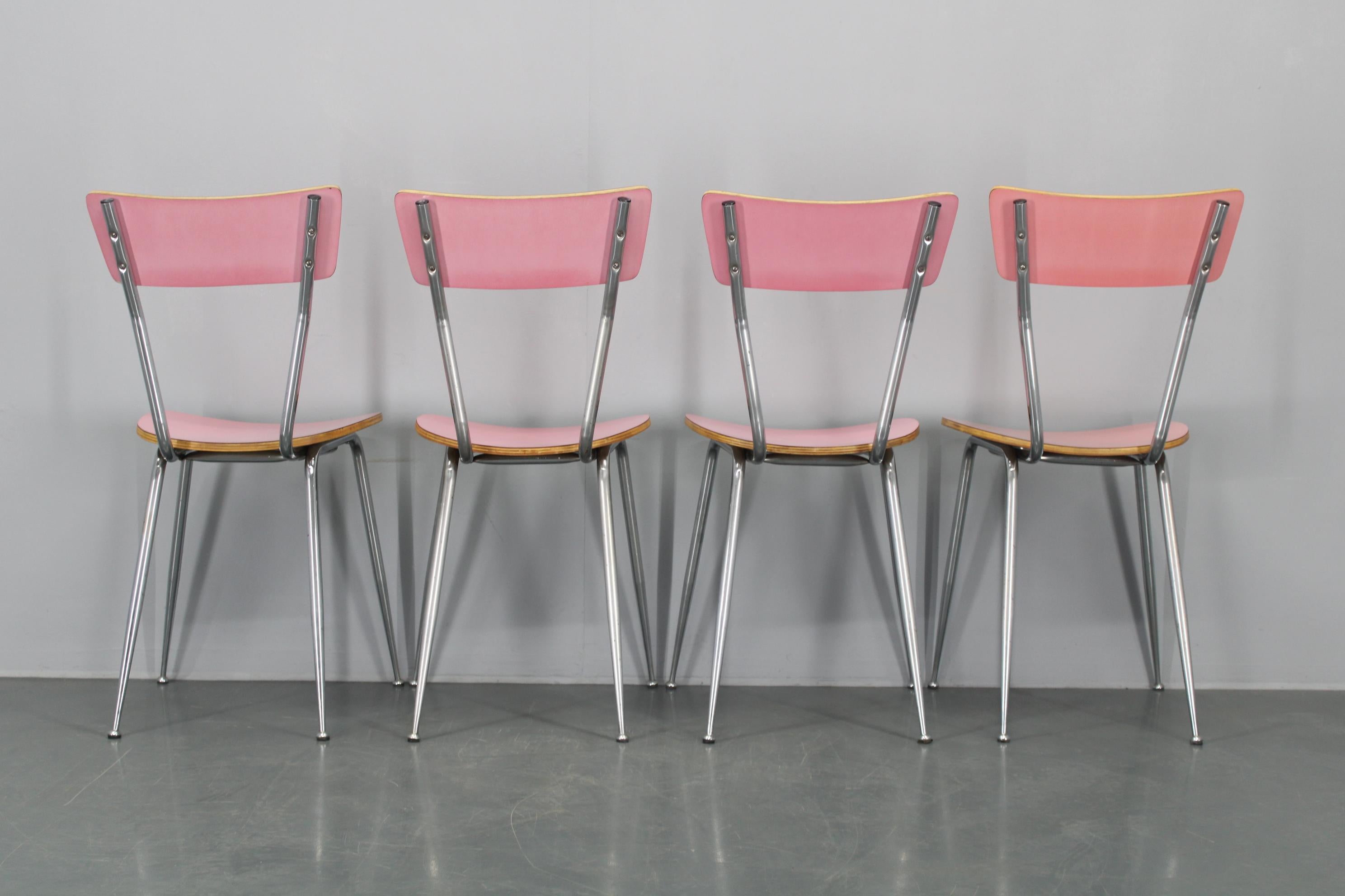20th Century 1970s Set of Four Dining Chairs , Italy