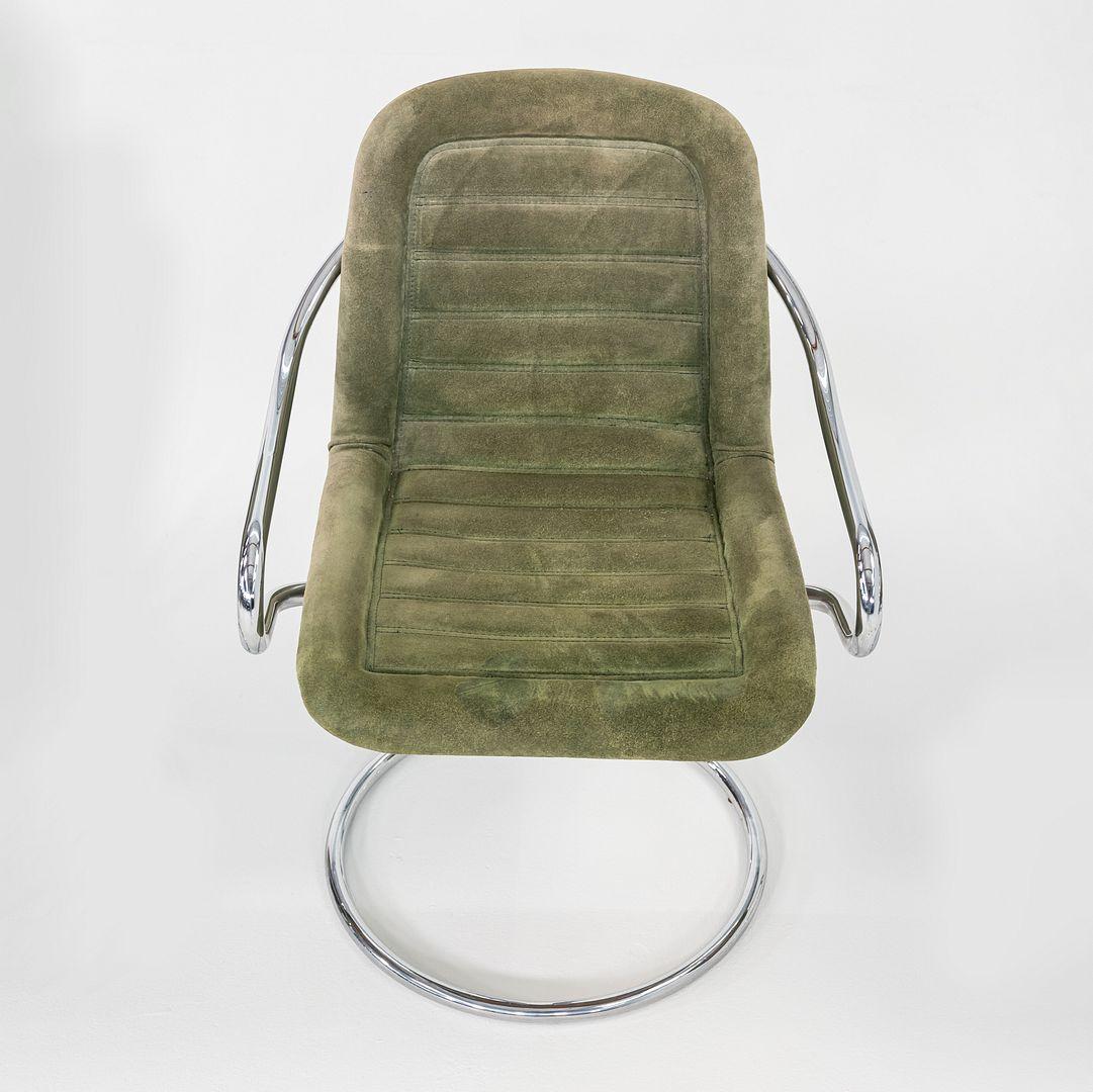 1970er-Jahre Satz von vier Gastone Rinaldi für RIMA Freischwinger-Esszimmerstühle in Chrom (Ende des 20. Jahrhunderts) im Angebot