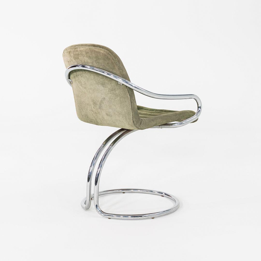 1970er-Jahre Satz von vier Gastone Rinaldi für RIMA Freischwinger-Esszimmerstühle in Chrom im Angebot 1