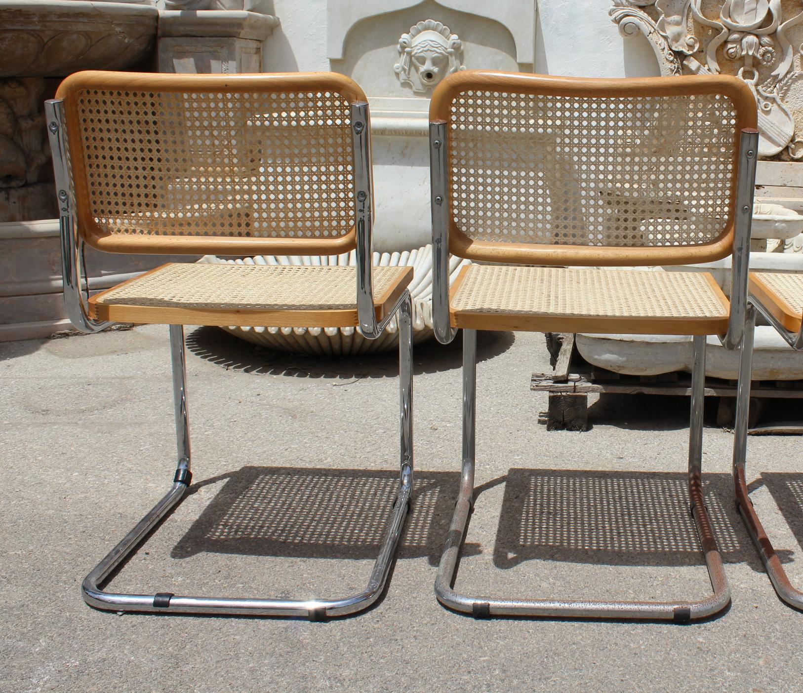 wicker and chrome chairs