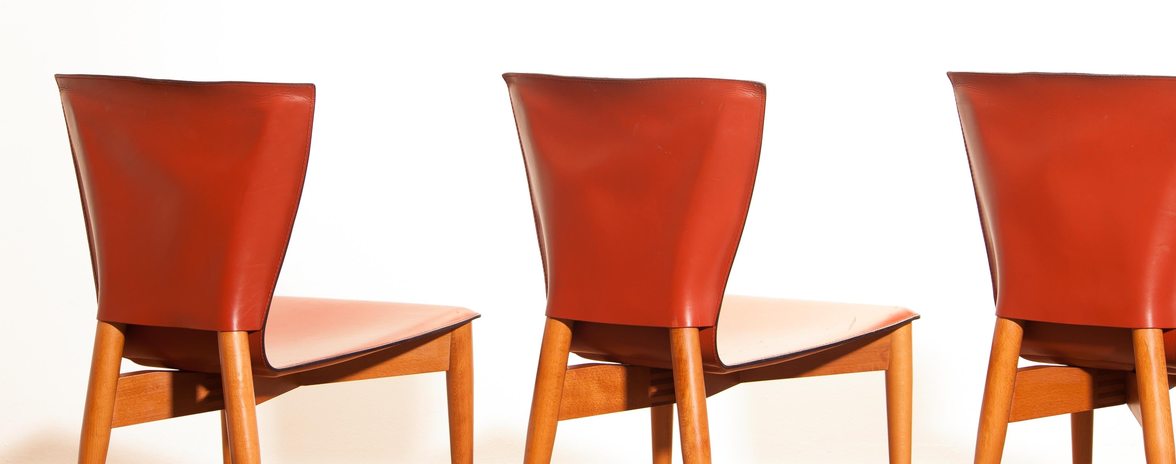1970s, Set of Four 'Vela' Dining Chairs by Carlo Bartoli for Matteo Grassi 5
