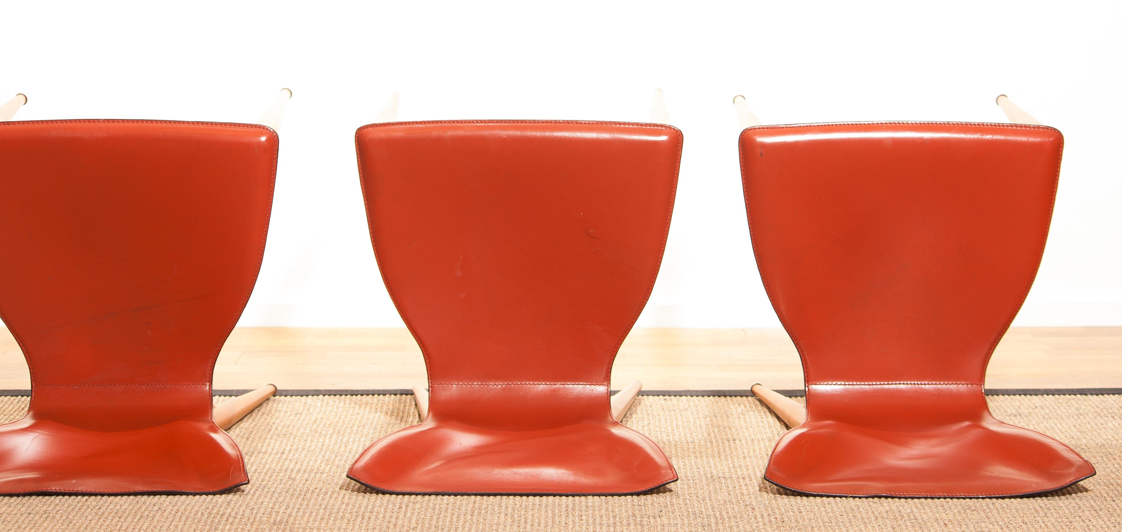 1970s, Set of Four 'Vela' Dining Chairs by Carlo Bartoli for Matteo Grassi 11