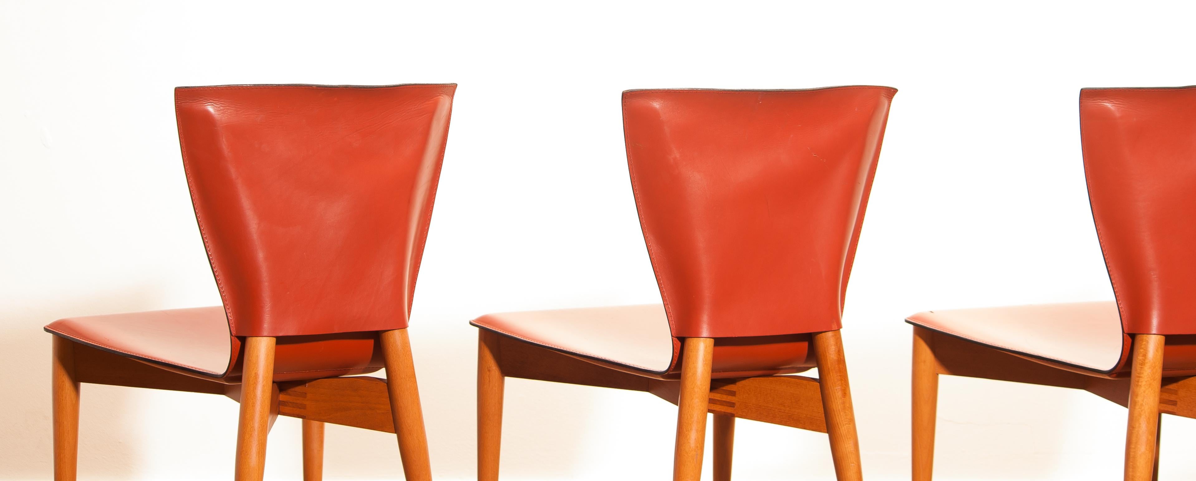 1970s, Set of Four 'Vela' Dining Chairs by Carlo Bartoli for Matteo Grassi 2