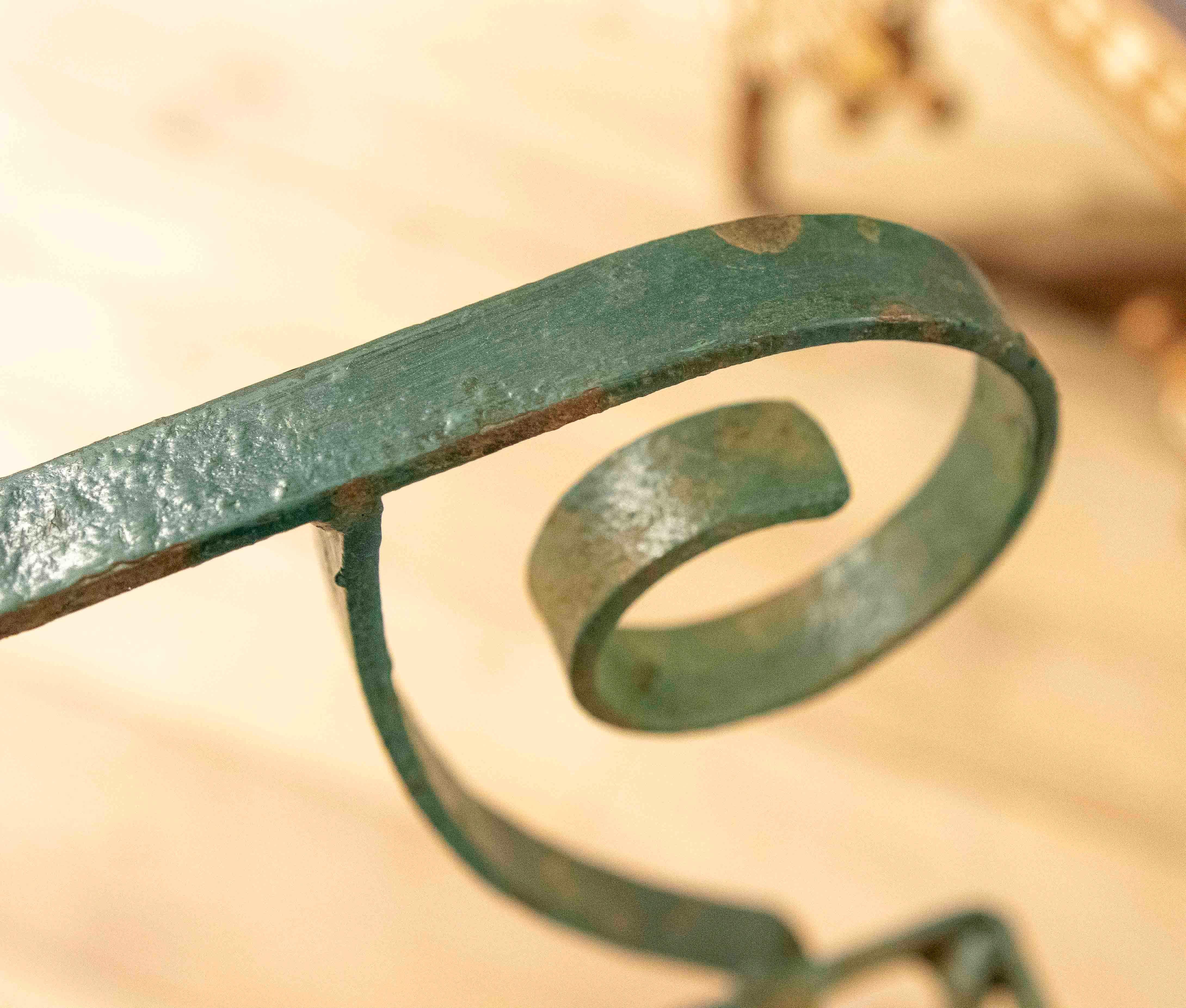 1970s Set of Green Wrought Iron Garden Chairs, Mediterranean Style For Sale 3