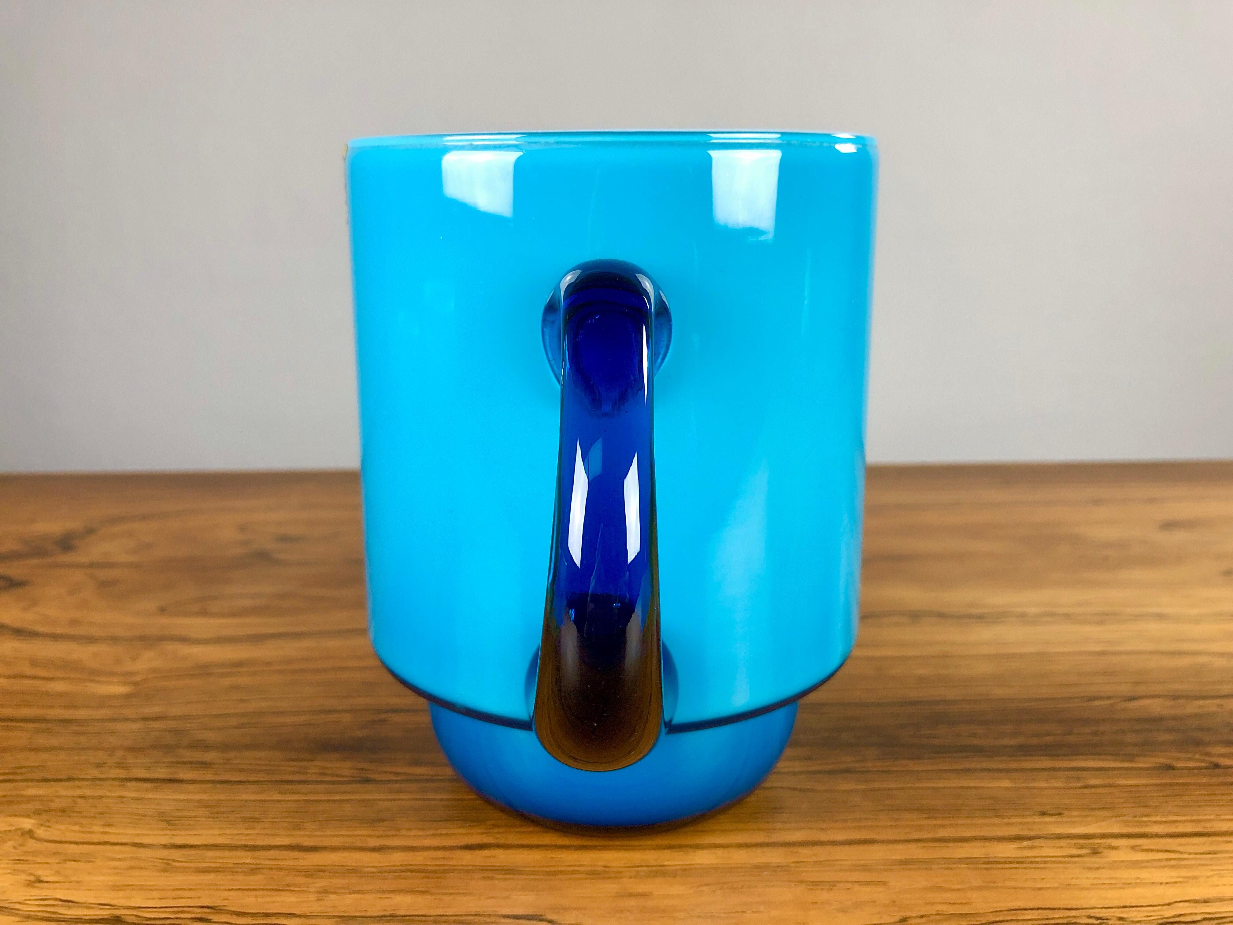 Hand-Crafted Set of Hand Blown Pitcher and Bowls in Glass by Michael Bang for Holmegaard For Sale