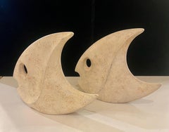 1970's Set of Modernist Rare Ceramic Fish sculptures by Jaru of California