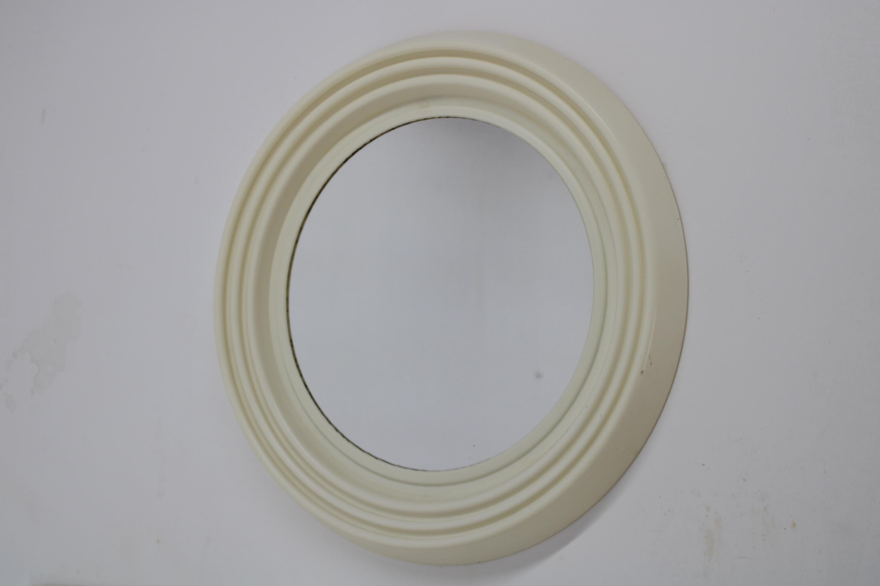 Late 20th Century 1970s Set of Round Mirror and Two Shelves, Czechoslovakia For Sale