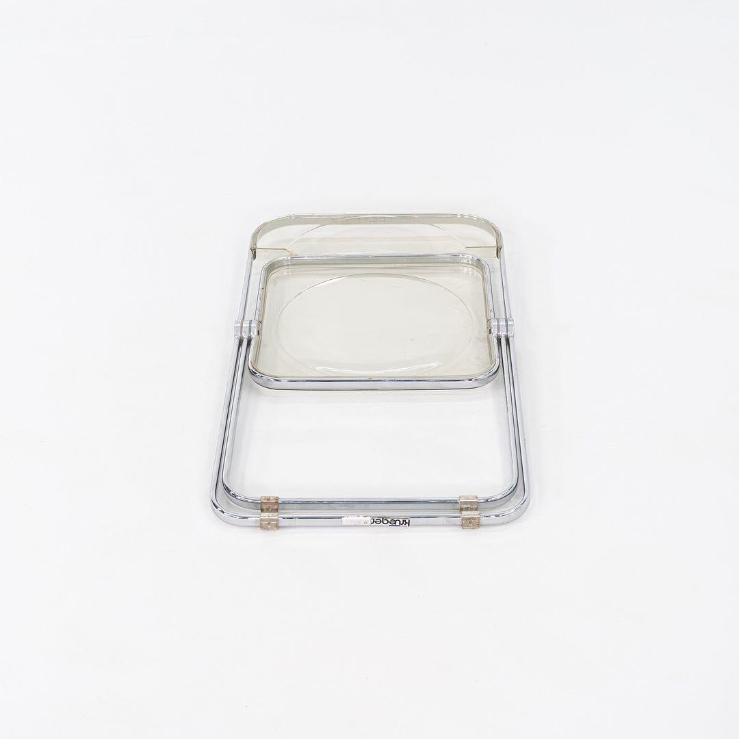 Acier 1970 Ensemble de six chaises pliantes Giancarlo Piretti Plia en chrome et lucite en vente