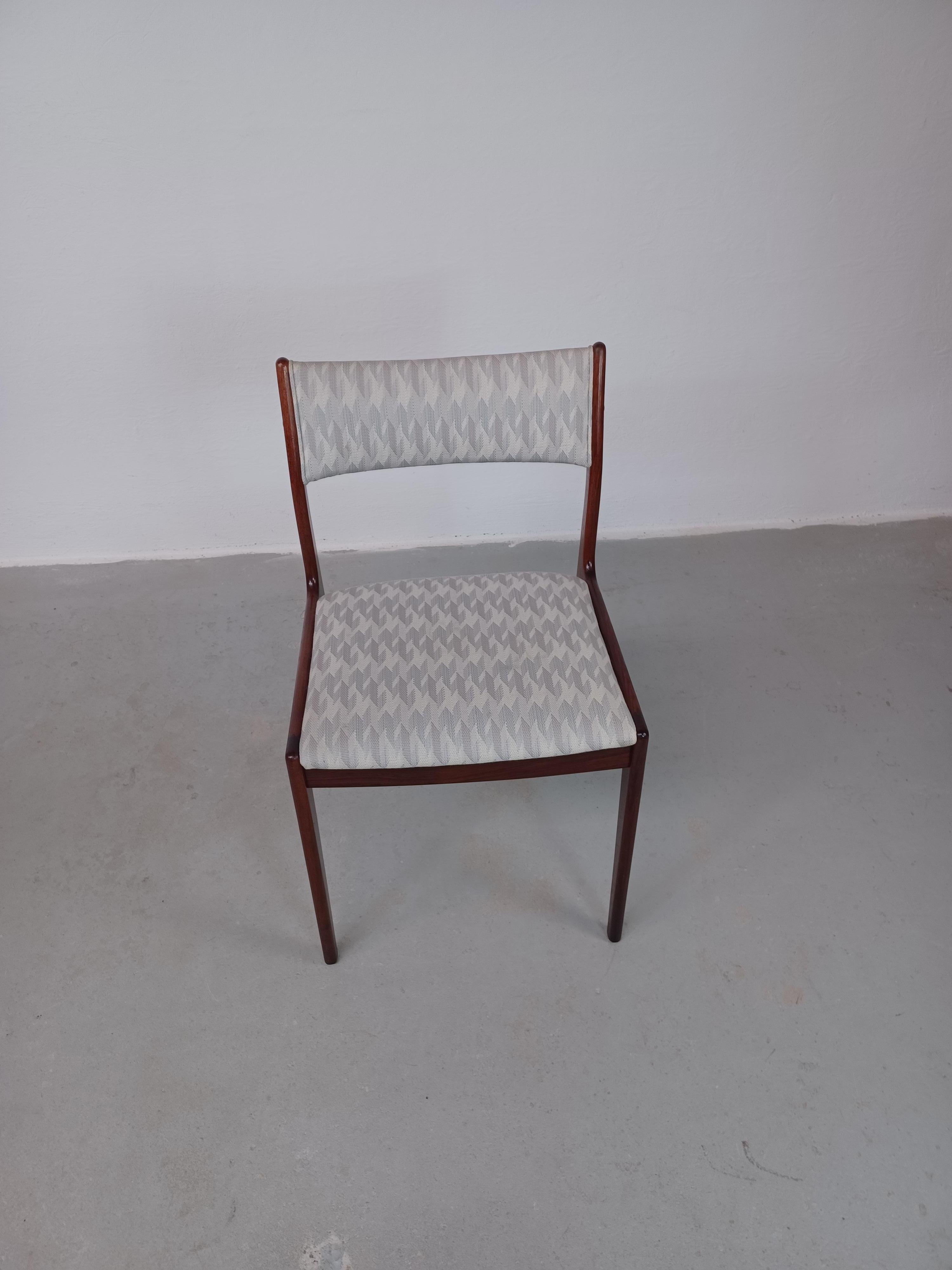 1970's Set of Six Johannes Andersen Rosewood Dining Chairs 5
