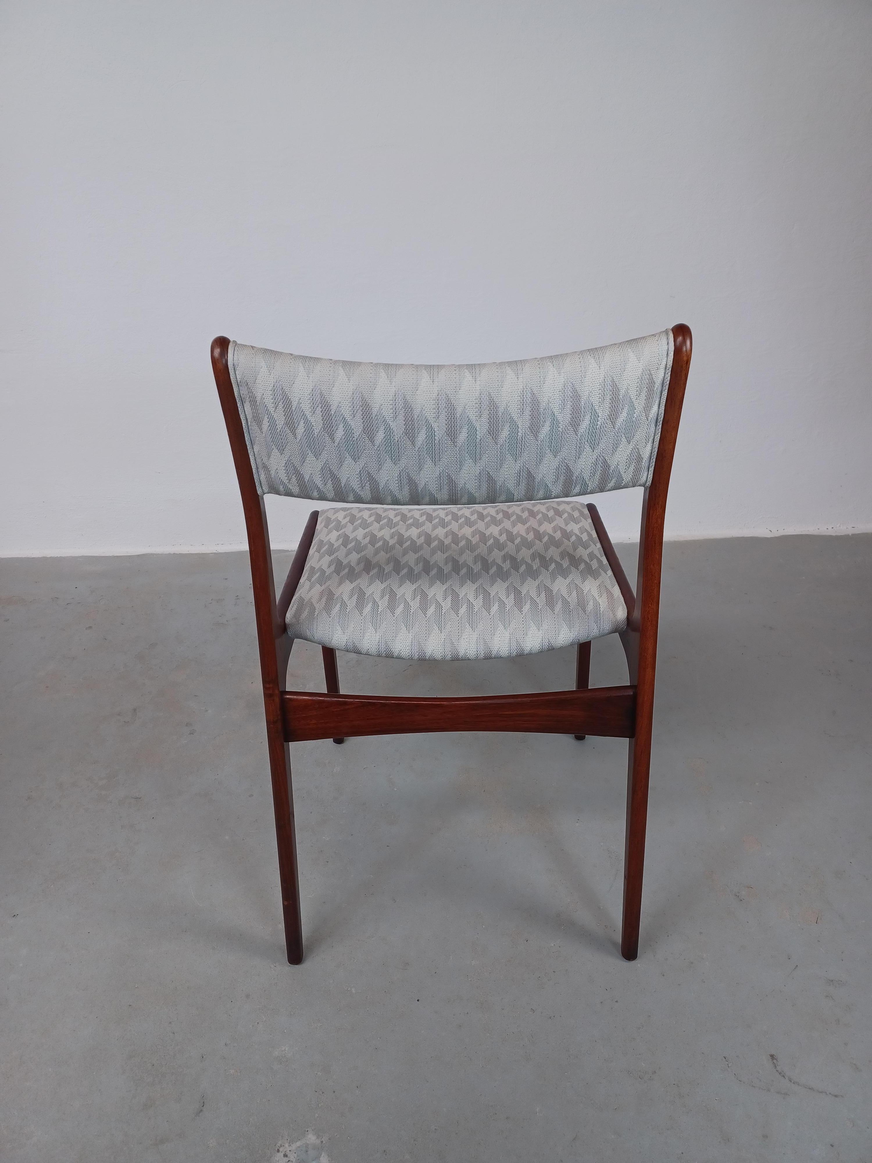 1970's Set of Six Johannes Andersen Rosewood Dining Chairs 1