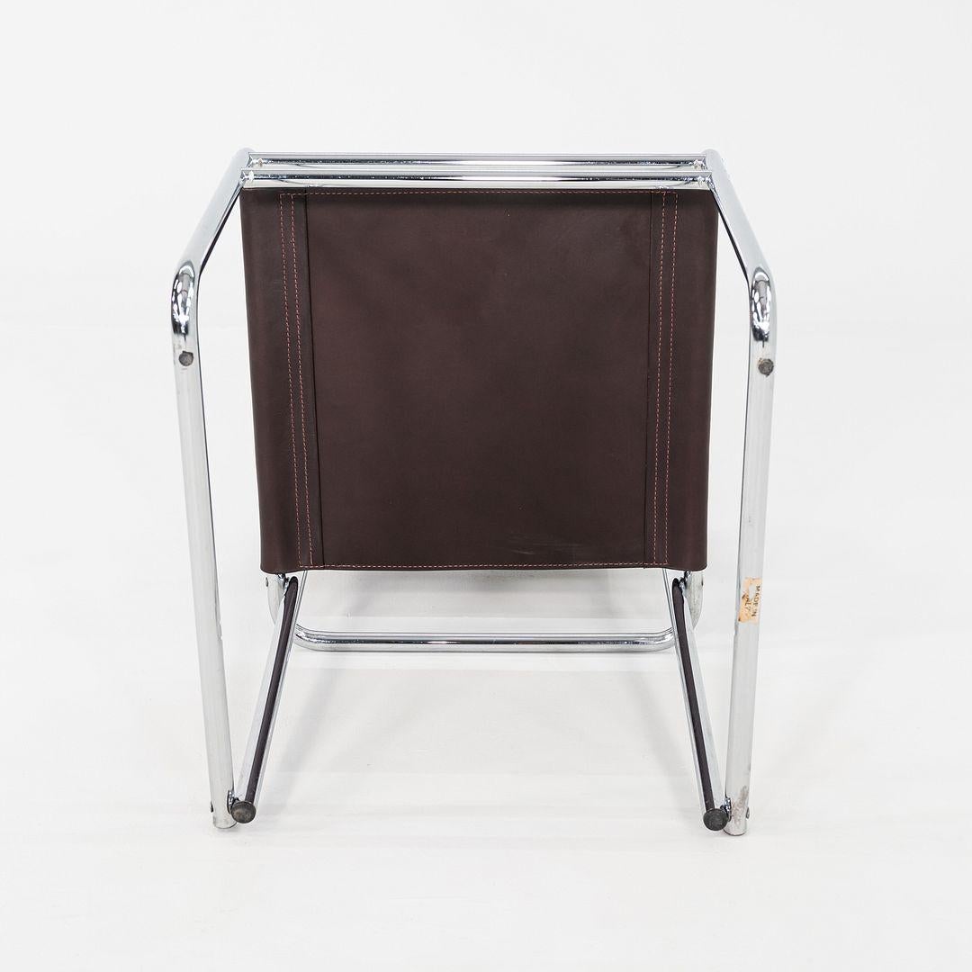 1970s Set of Six Marcel Breuer B5 / B40 Dining Side Chairs with Brown Leather (Ensemble de six chaises de salle à manger Marcel Breuer B5 / B40 en cuir brun) en vente 4