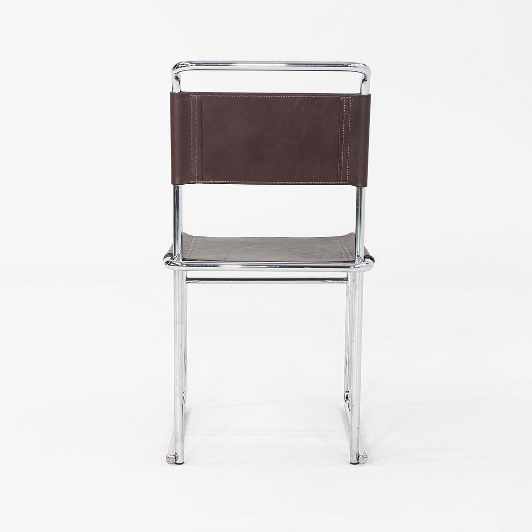 1970s Set of Six Marcel Breuer B5 / B40 Dining Side Chairs with Brown Leather (Ensemble de six chaises de salle à manger Marcel Breuer B5 / B40 en cuir brun) en vente 1