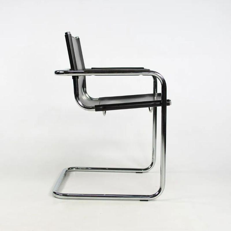 Satz von sechs Mart Stam MG5 Leder-Esszimmerstühlen von Matteo Grassi aus Italien, 1970er Jahre (Moderne)