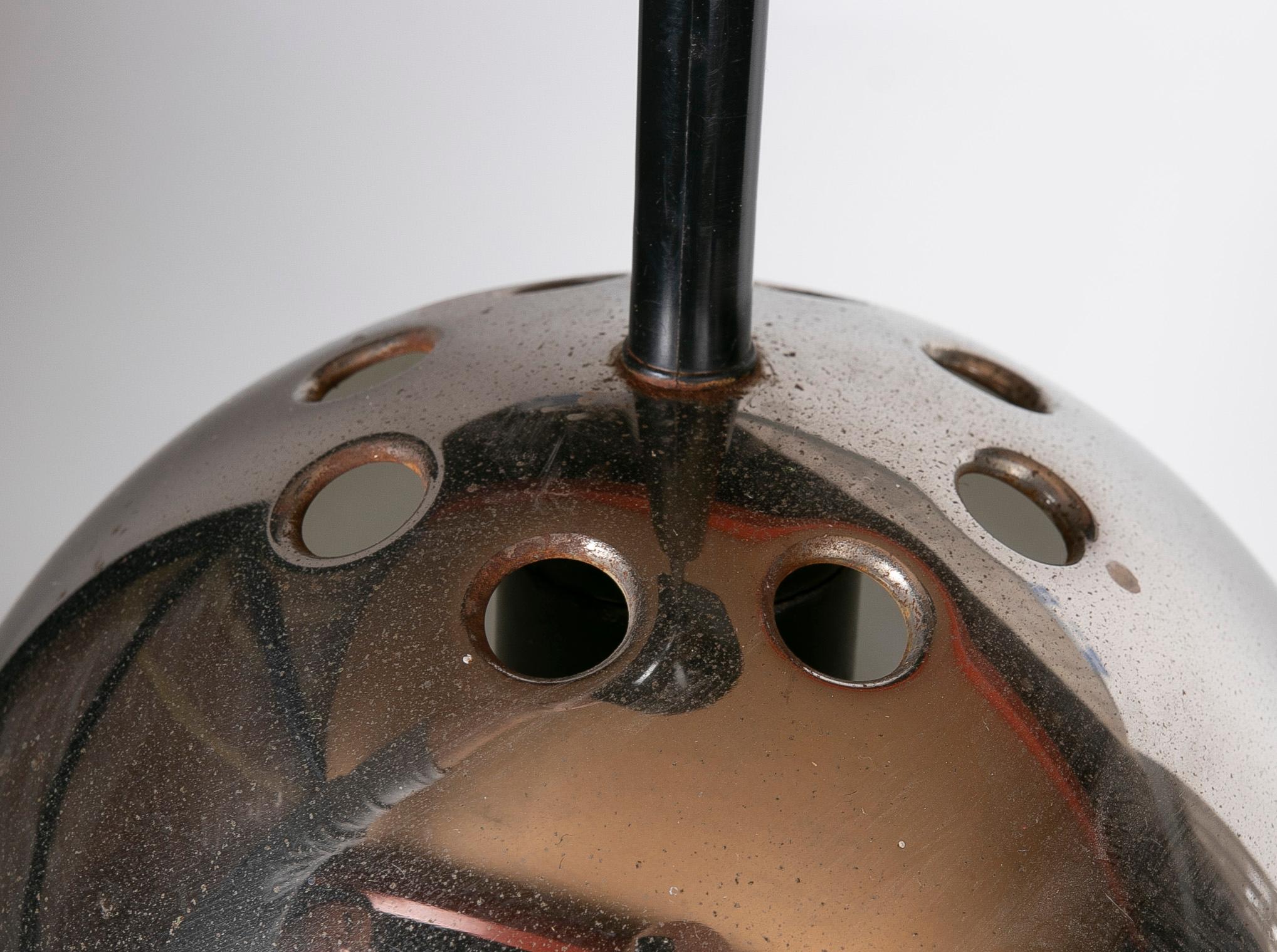 Spagnolo Set di tre lampade in acciaio cromato degli anni '70 in vendita
