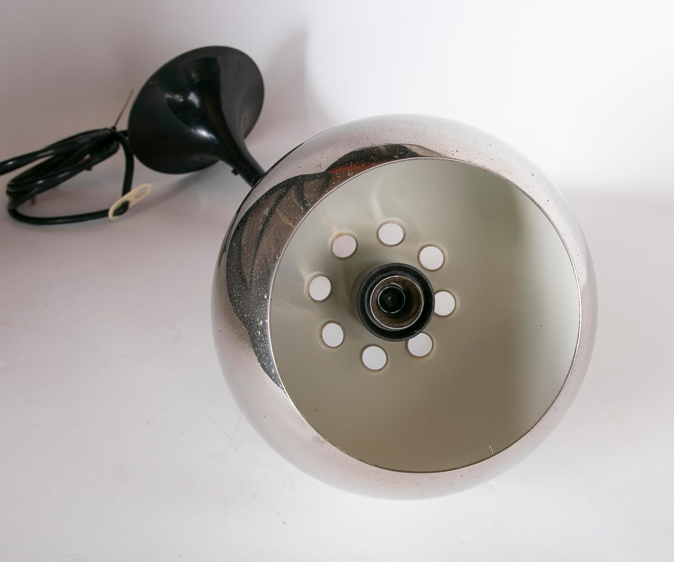 XX secolo Set di tre lampade in acciaio cromato degli anni '70 in vendita