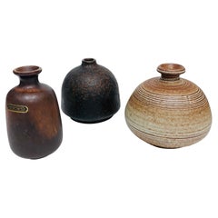 Set von drei modernen Mid-Century-Keramikvasen, hergestellt in Deutschland von Ceramano, 1970er Jahre