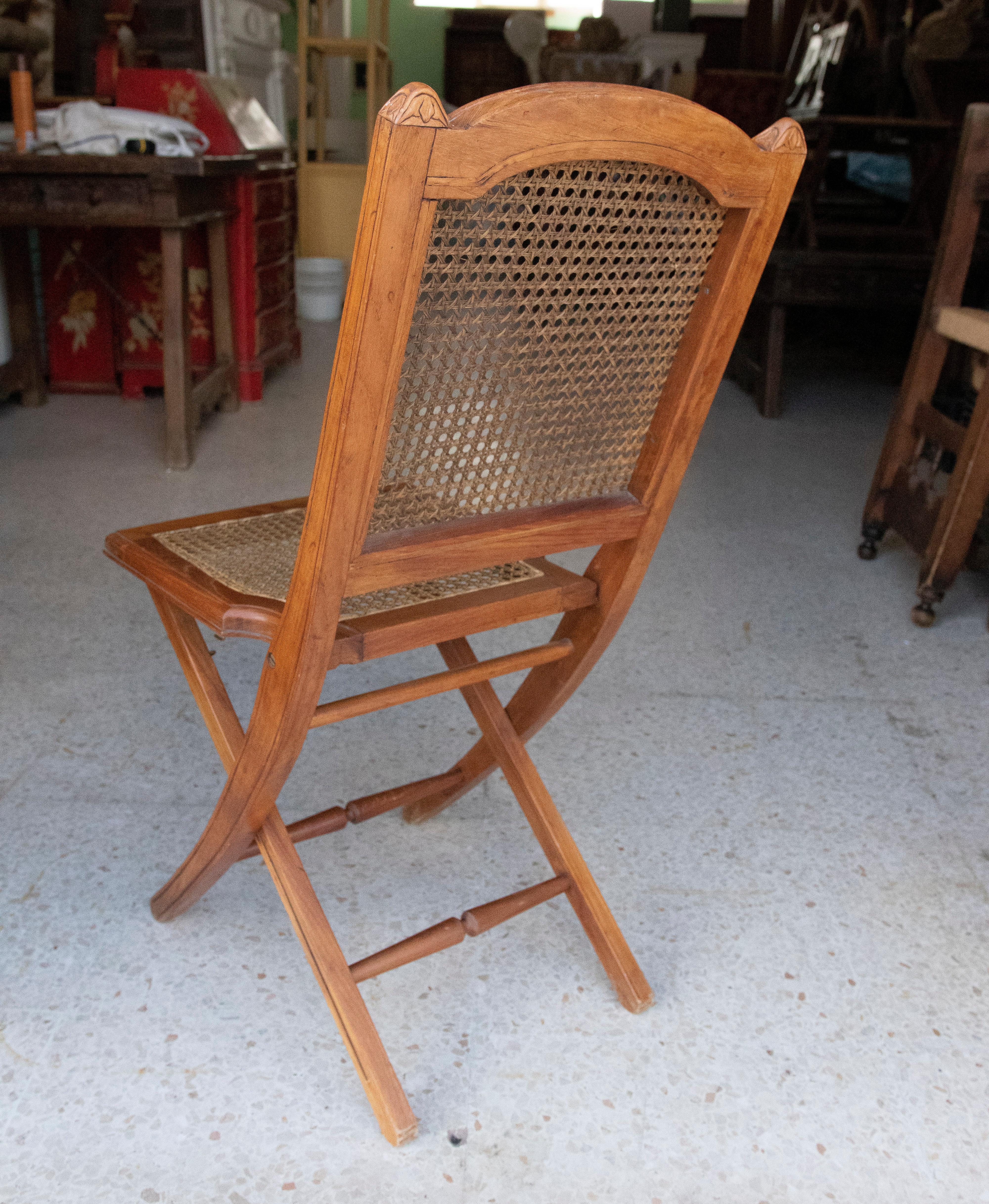wooden mesh chair