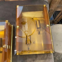 1970s Set of Two Mid-Century Modern Rectangular Italian wall Sconces