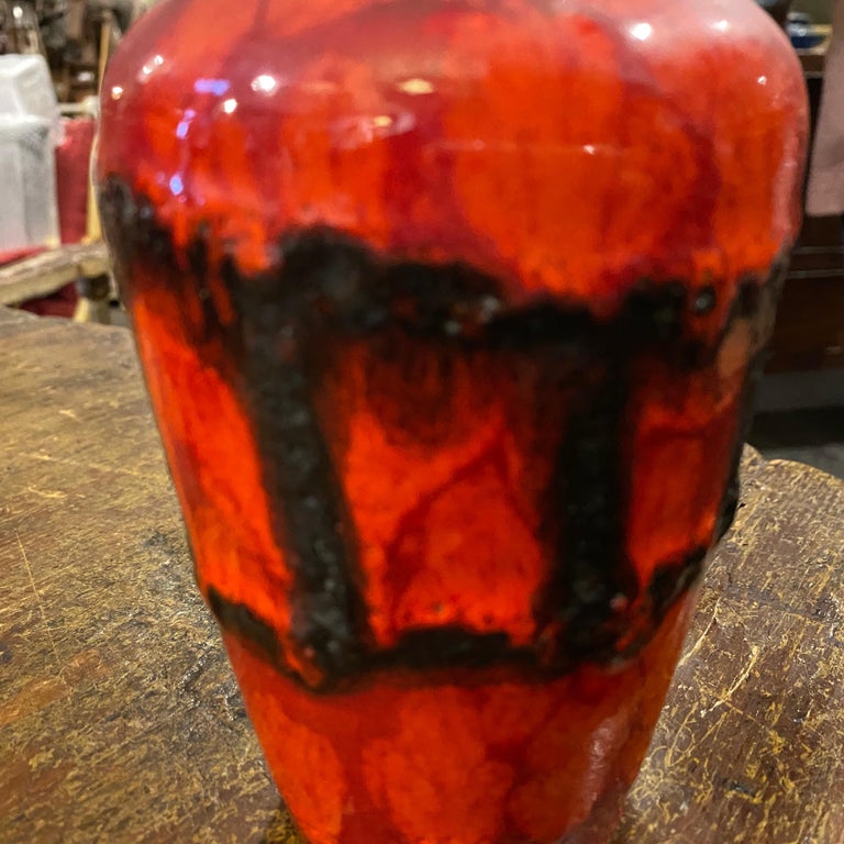 1970s Set of Two Space Age Fat Lava Ceramic German Vases 2
