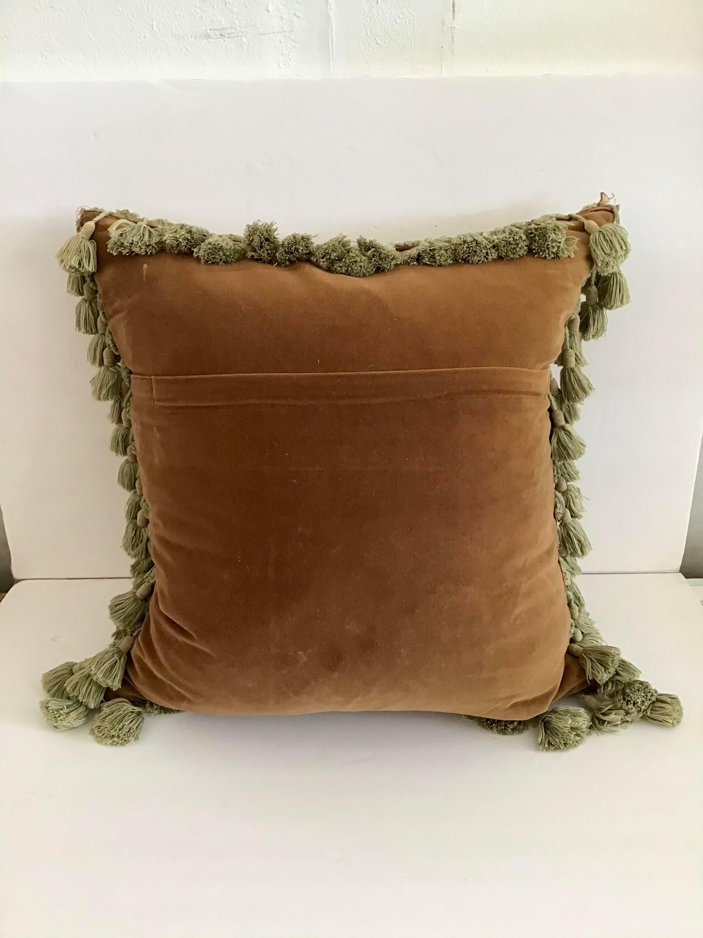 Other 1970s Shell Aubusson Style Pillow For Sale