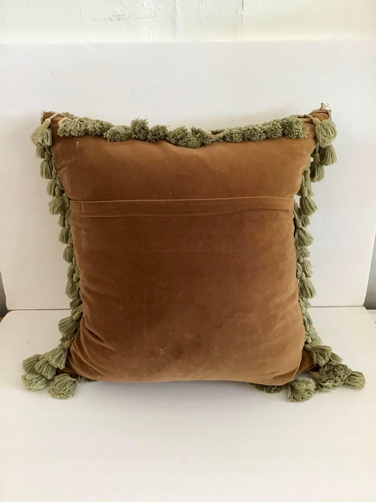 1970s Shell Aubusson Style Pillow For Sale at 1stDibs