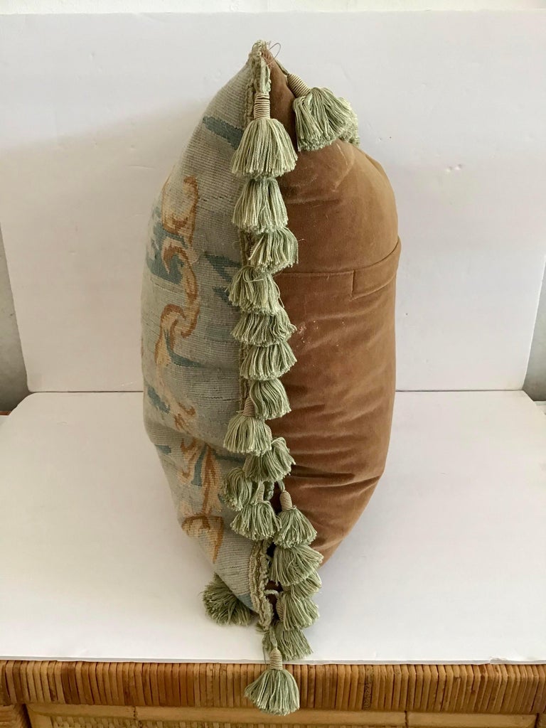 1970s Shell Aubusson Style Pillow For Sale at 1stDibs