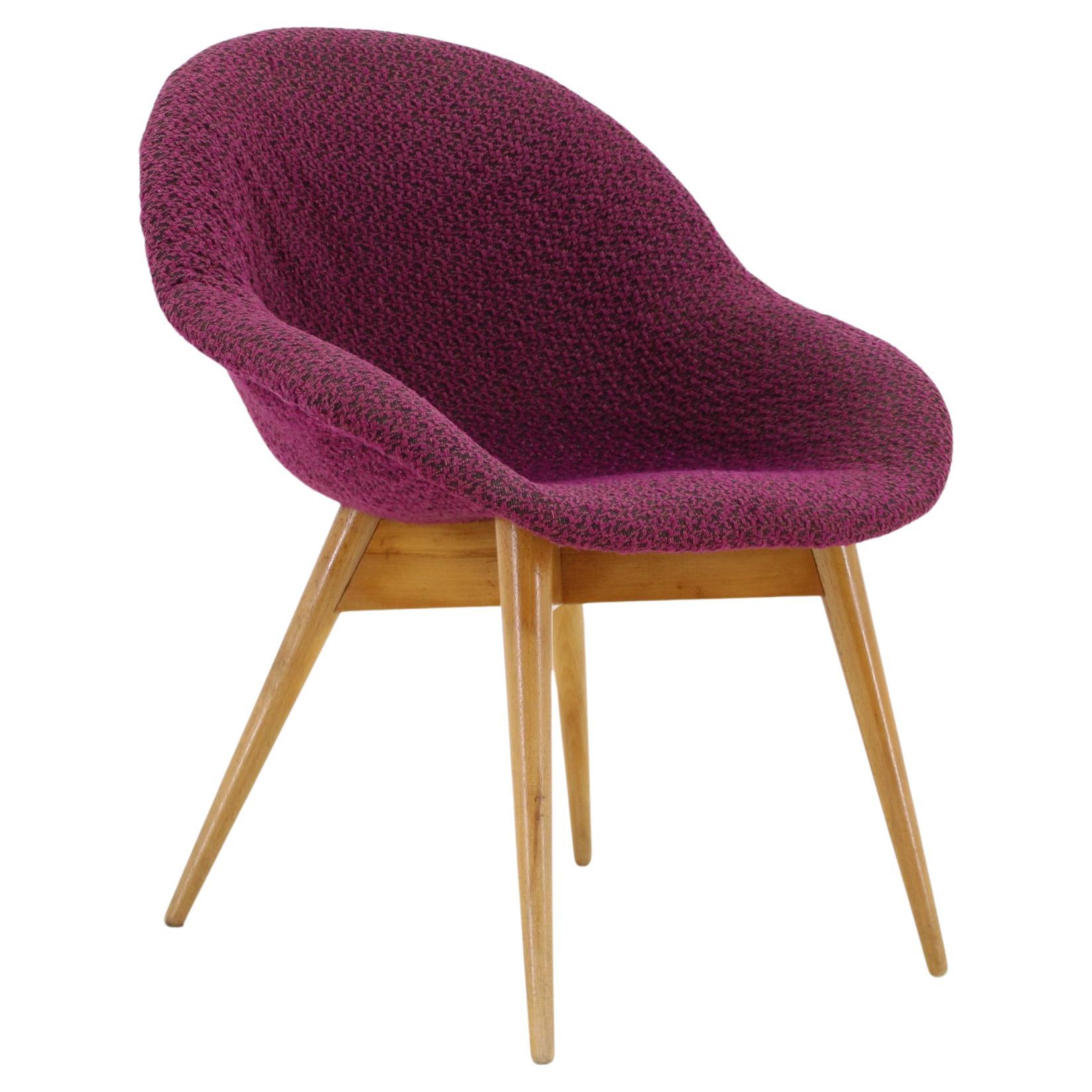 1970s Shell Beech Chair, Czechoslovakia