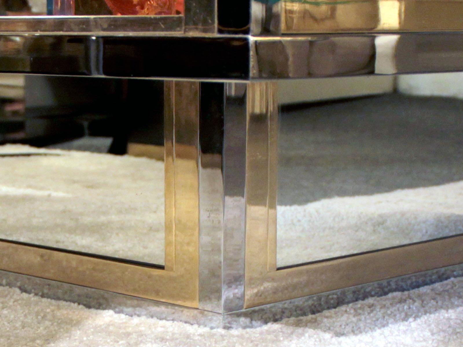 glass display case coffee table