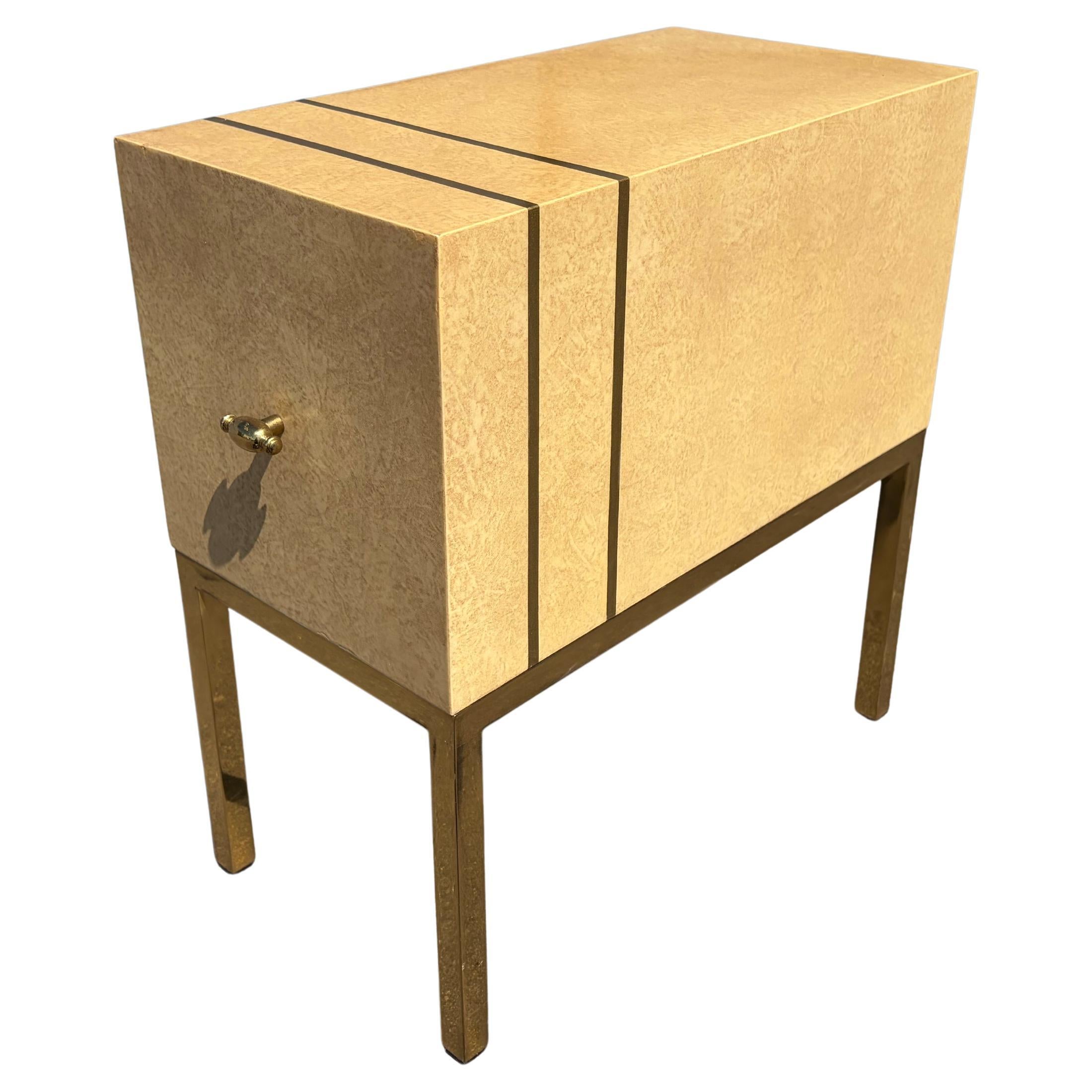 1970s Side Table, Brass
