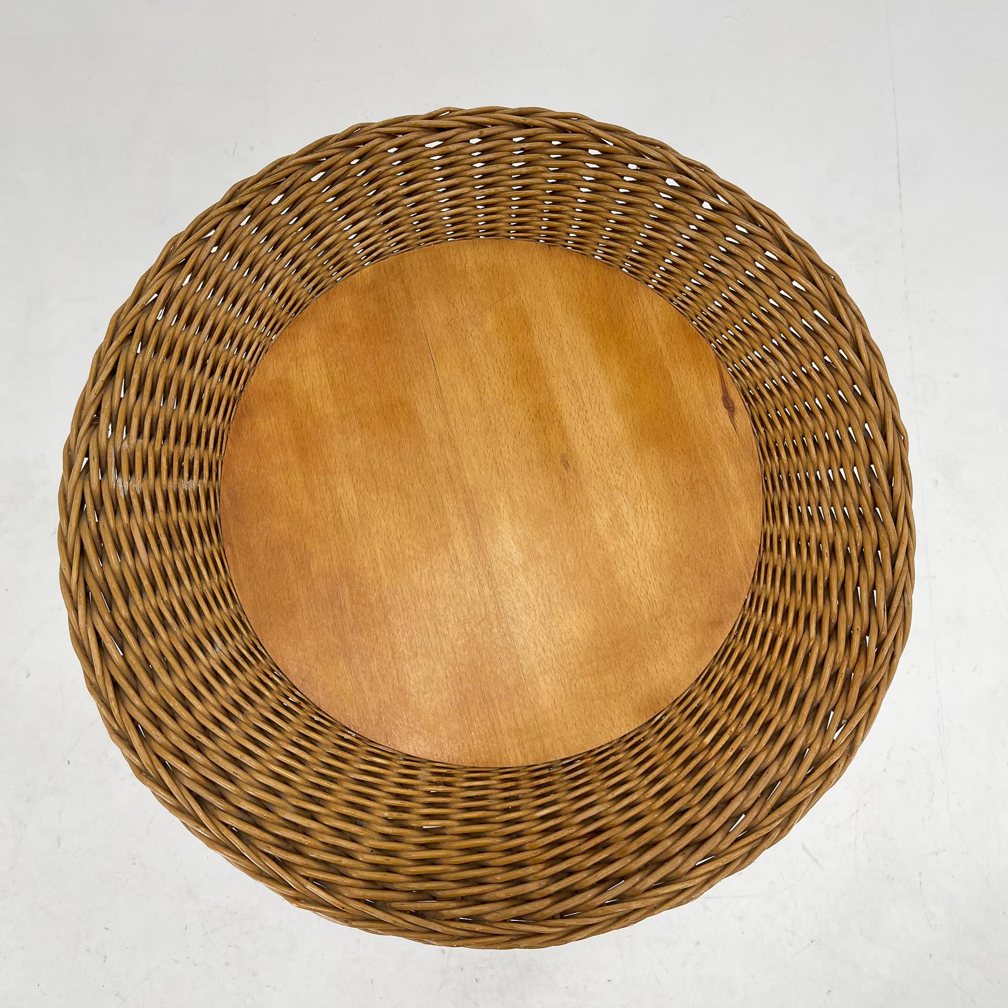 Osier Table d'appoint Jan Kalous Fo Uluv, Tchécoslovaquie, années 1970 en vente